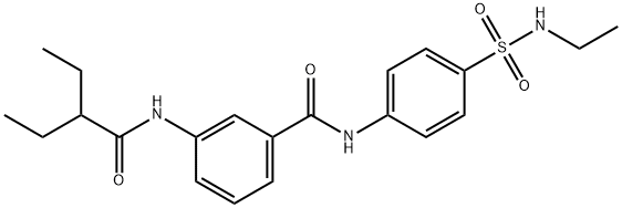 3-(2-ethylbutanoylamino)-N-[4-(ethylsulfamoyl)phenyl]benzamide Struktur