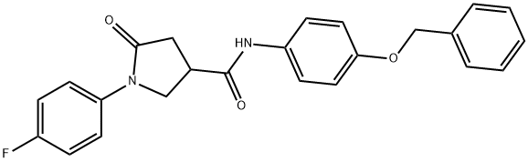 N-[4-(benzyloxy)phenyl]-1-(4-fluorophenyl)-5-oxopyrrolidine-3-carboxamide Struktur