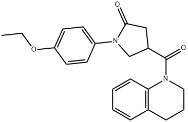 4-(3,4-dihydro-2H-quinoline-1-carbonyl)-1-(4-ethoxyphenyl)pyrrolidin-2-one Struktur