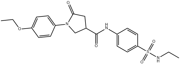 1-(4-ethoxyphenyl)-N-[4-(ethylsulfamoyl)phenyl]-5-oxopyrrolidine-3-carboxamide Struktur