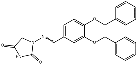 1-({(E)-[3,4-bis(benzyloxy)phenyl]methylidene}amino)imidazolidine-2,4-dione Struktur