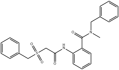 N-benzyl-2-[(2-benzylsulfonylacetyl)amino]-N-methylbenzamide Struktur