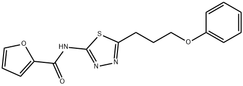 N-[5-(3-phenoxypropyl)-1,3,4-thiadiazol-2-yl]furan-2-carboxamide Struktur