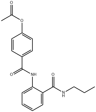 4-{[2-(propylcarbamoyl)phenyl]carbamoyl}phenyl acetate Struktur