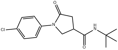 N-tert-butyl-1-(4-chlorophenyl)-5-oxopyrrolidine-3-carboxamide Struktur