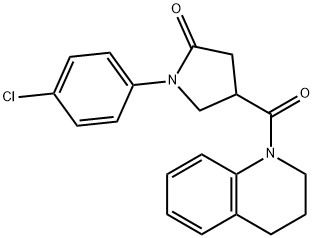 1-(4-chlorophenyl)-4-(3,4-dihydroquinolin-1(2H)-ylcarbonyl)pyrrolidin-2-one Struktur