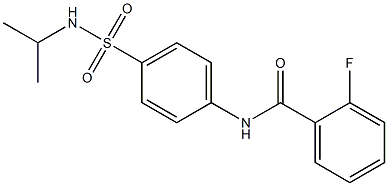 2-fluoro-N-[4-(propan-2-ylsulfamoyl)phenyl]benzamide Struktur