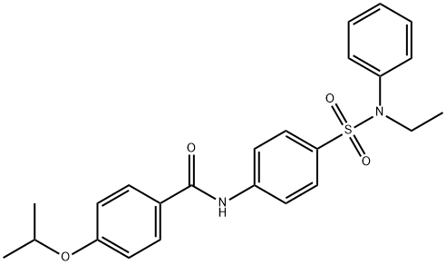 N-(4-{[ethyl(phenyl)amino]sulfonyl}phenyl)-4-isopropoxybenzamide Struktur