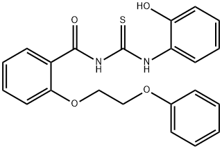 N-{[(2-hydroxyphenyl)amino]carbonothioyl}-2-(2-phenoxyethoxy)benzamide Struktur