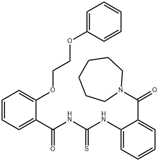 N-({[2-(1-azepanylcarbonyl)phenyl]amino}carbonothioyl)-2-(2-phenoxyethoxy)benzamide Struktur