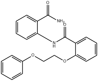 N-[2-(aminocarbonyl)phenyl]-2-(2-phenoxyethoxy)benzamide Struktur