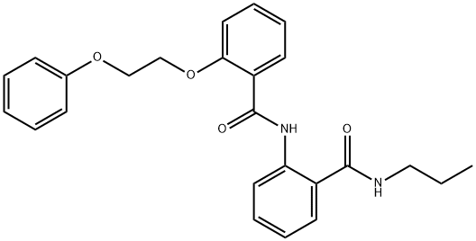 2-(2-phenoxyethoxy)-N-{2-[(propylamino)carbonyl]phenyl}benzamide Struktur