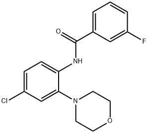 N-(4-chloro-2-morpholin-4-ylphenyl)-3-fluorobenzamide Struktur