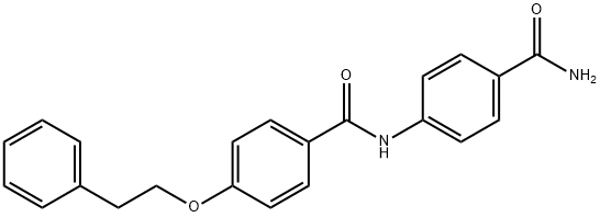 N-[4-(aminocarbonyl)phenyl]-4-(2-phenylethoxy)benzamide Struktur