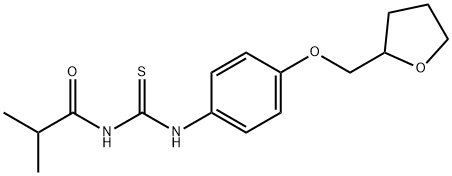 2-methyl-N-({[4-(tetrahydro-2-furanylmethoxy)phenyl]amino}carbonothioyl)propanamide Struktur