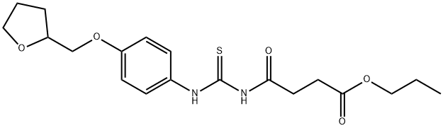 propyl 4-oxo-4-[({[4-(tetrahydro-2-furanylmethoxy)phenyl]amino}carbonothioyl)amino]butanoate Struktur