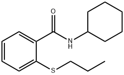 N-cyclohexyl-2-(propylsulfanyl)benzamide Struktur