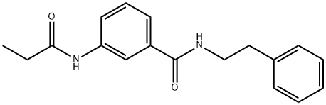 N-(2-phenylethyl)-3-(propanoylamino)benzamide Struktur