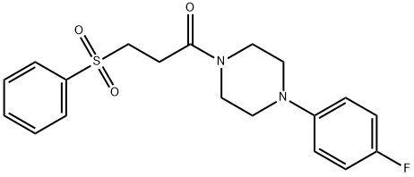 3-(benzenesulfonyl)-1-[4-(4-fluorophenyl)piperazin-1-yl]propan-1-one Struktur