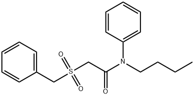 2-(benzylsulfonyl)-N-butyl-N-phenylacetamide Struktur