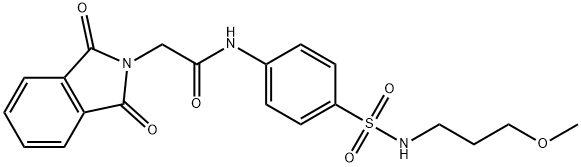 2-(1,3-dioxo-1,3-dihydro-2H-isoindol-2-yl)-N-{4-[(3-methoxypropyl)sulfamoyl]phenyl}acetamide Struktur