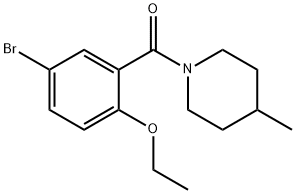 1-(5-bromo-2-ethoxybenzoyl)-4-methylpiperidine Struktur