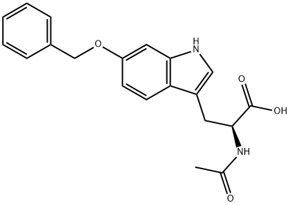 2-Acetamido-3-(6-(benzyloxy)-1H-indol-3-yl)propanoic acid Struktur