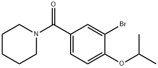 (3-bromo-4-propan-2-yloxyphenyl)-piperidin-1-ylmethanone Struktur