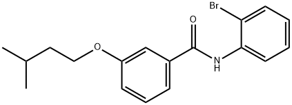 N-(2-bromophenyl)-3-(3-methylbutoxy)benzamide Struktur