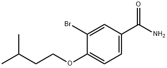 3-bromo-4-(3-methylbutoxy)benzamide Struktur