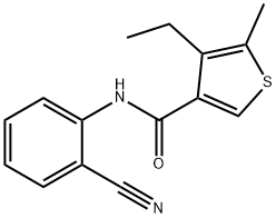 N-(2-cyanophenyl)-4-ethyl-5-methylthiophene-3-carboxamide Struktur