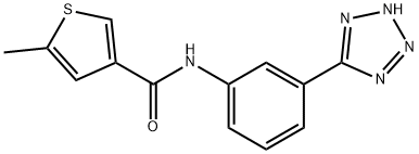 5-methyl-N-[3-(2H-tetrazol-5-yl)phenyl]thiophene-3-carboxamide Struktur