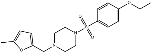 1-(4-ethoxyphenyl)sulfonyl-4-[(5-methylfuran-2-yl)methyl]piperazine Struktur