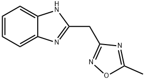 2-(5-Methyl-[1,2,4]oxadiazol-3-ylmethyl)-1H-benzoimidazole Struktur