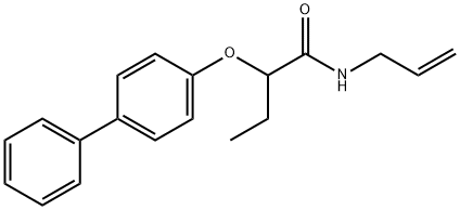 N-allyl-2-(4-biphenylyloxy)butanamide Struktur