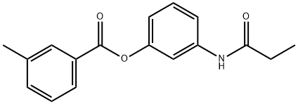 [3-(propanoylamino)phenyl] 3-methylbenzoate Struktur