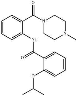 N-[2-(4-methylpiperazine-1-carbonyl)phenyl]-2-propan-2-yloxybenzamide Struktur