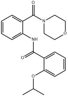 N-[2-(morpholine-4-carbonyl)phenyl]-2-propan-2-yloxybenzamide Struktur