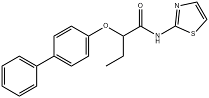 2-(4-phenylphenoxy)-N-(1,3-thiazol-2-yl)butanamide Struktur