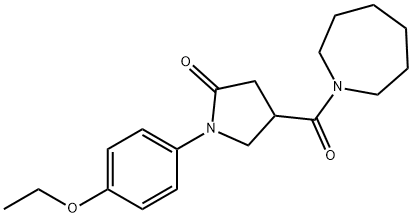 4-(azepan-1-ylcarbonyl)-1-(4-ethoxyphenyl)pyrrolidin-2-one Struktur