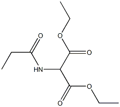 Propanedioic acid, [(1-oxopropyl)amino]-, diethyl ester Struktur