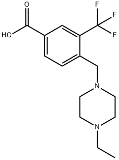 4-[(4-ETHYLPIPERAZIN-1-YL)METHYL]-3-(TRIFLUOROMETHYL)BENZOIC ACID HCL Struktur