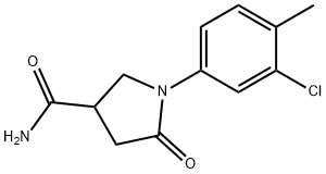 1-(3-chloro-4-methylphenyl)-5-oxo-3-pyrrolidinecarboxamide Struktur