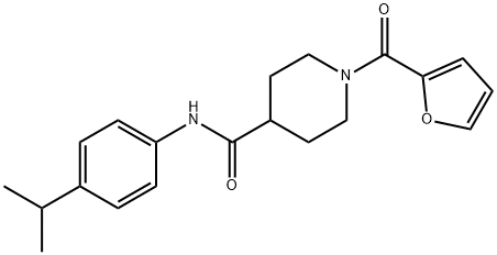 1-(furan-2-carbonyl)-N-(4-propan-2-ylphenyl)piperidine-4-carboxamide Struktur