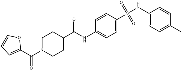 1-(furan-2-carbonyl)-N-[4-[(4-methylphenyl)sulfamoyl]phenyl]piperidine-4-carboxamide Struktur