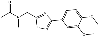 N-[[3-(3,4-dimethoxyphenyl)-1,2,4-oxadiazol-5-yl]methyl]-N-methylacetamide Struktur