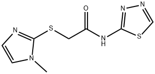 2-[(1-methyl-1H-imidazol-2-yl)sulfanyl]-N-(1,3,4-thiadiazol-2-yl)acetamide Struktur