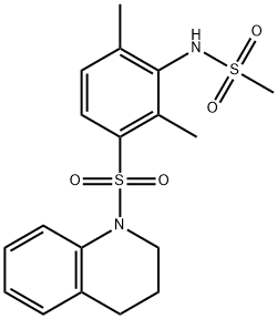 N-[3-(3,4-dihydro-2H-quinolin-1-ylsulfonyl)-2,6-dimethylphenyl]methanesulfonamide Struktur