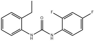 1-(2,4-difluorophenyl)-3-(2-ethylphenyl)urea Struktur