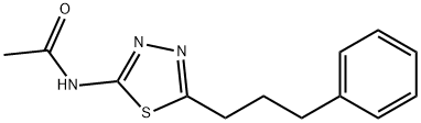 N-[5-(3-phenylpropyl)-1,3,4-thiadiazol-2-yl]acetamide Struktur